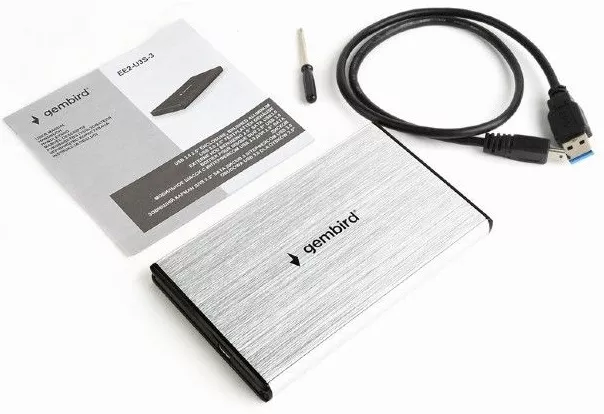 Кишеня для HDD Gembird 2.5" USB3.0 (EE2-U3S-3-S) Silver - фото 2