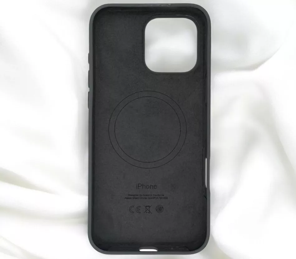 Чехол Silicone Case Full with MagSafe для Apple iPhone 16 Plus Stone Gray - фото 3