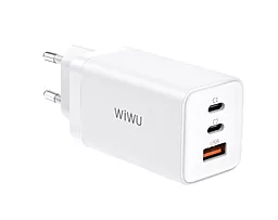 Сетевое зарядное устройство WIWU GaN Fast Travel Charger Dual PD+QC3.0 2xUSB-C/USB-A ports Wall Charger White (X-TR-259AEU)