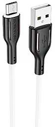 Кабель Borofone BX63 Charming USB-A - micro USB 12w 2.4a 1м cable Black/White - фото Кабель Borofone BX63 Charming USB-A - micro USB 12w 2.4a 1м cable Black/White