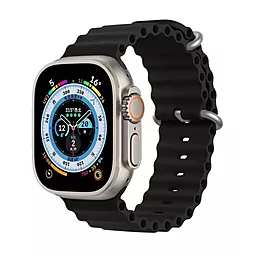 Змінний ремінець для розумного годинника Apple Ocean Band Design 38|40|41 mm Black