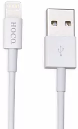 Кабель Hoco UPL02 Metal USB-A - Lightning 12w 2.4a 1.2м cable White - фото Кабель Hoco UPL02 Metal USB-A - Lightning 12w 2.4a 1.2м cable White