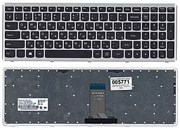 Клавіатура для ноутбуку Lenovo U510 Z710 Silver frame, Original Black