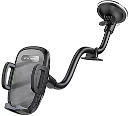 Держатель Borofone BH54 Racer Windshield Holder Black, Grey - фото Держатель Borofone BH54 Racer Windshield Holder Black, Grey