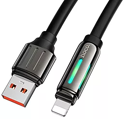 Кабель Hoco U136 Prize USB-A - Lightning 12w 2.4a 1.2м cable Black - мініатюра 2