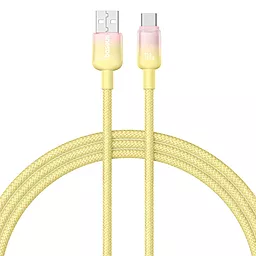 Кабель Baseus Discolor Series USB-A - Type-C 100w 5a 1м cable yellow (P10374903Y11-00)