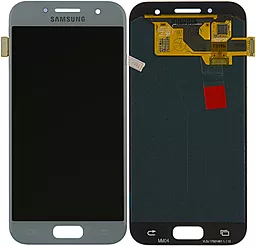 Дисплей Samsung Galaxy A3 A320 2017 з тачскріном, оригінал, Blue