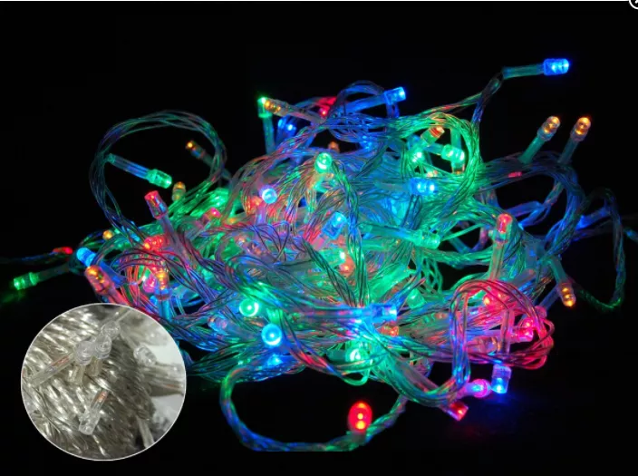 Гирлянда Merry Christmas LED 100 M-1 нитка 6 метров Мультицвет - фото 1
