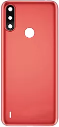 Задняя крышка корпуса Motorola Moto E7 Power / Moto E7i Power XT2097 со стеклом камеры Original Coral Red