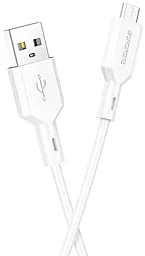 Кабель Borofone BX70 USB-A - micro USB 12w 2.4a 1м cable White - мініатюра 2