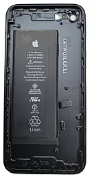 Задняя крышка корпуса Apple iPhone 7 и аккумулятором (матовая) со стеклом камеры Original Black - миниатюра 2
