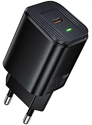 Сетевое зарядное устройство Borofone BAS84A Star 25w GaN PD/QC3.0 USB-C fast charger Black - фото Сетевое зарядное устройство Borofone BAS84A Star 25w GaN PD/QC3.0 USB-C fast charger Black