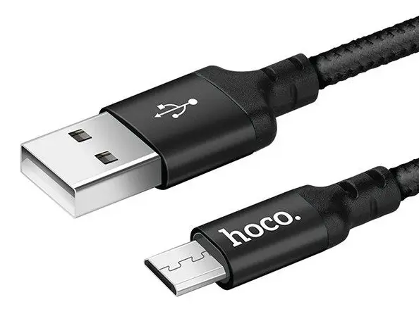 Кабель Hoco X14 Times Speed USB-A - micro USB 12w 2.4a 2м cable Black - фото 2