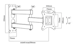Кріплення для телевізора CHARMOUNT CT-LCDT108SL - мініатюра 3