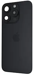 Задняя крышка корпуса Apple iPhone 15 Pro с корпусной рамкой и шлейфом беспроводной зарядки, Original (снят с телефона) Black Titanium - фото Задняя крышка корпуса Apple iPhone 15 Pro с корпусной рамкой и шлейфом беспроводной зарядки, Original (снят с телефона) Black Titanium
