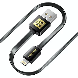 Кабель Luxe Cube Flat USB-A - Lightning 12w 2.4a 1м cable Black (2231252964019) - фото Кабель Luxe Cube Flat USB-A - Lightning 12w 2.4a 1м cable Black (2231252964019)