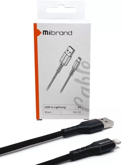 Кабель Mibrand MI-32 USB-A - Lightning 10w 1м cable Black (MIDC/321LB) - фото 3