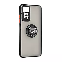 Чехол ArmorStandart Frosted Matte Ring для Xiaomi Redmi Note 12 Pro 4G Black (ARM68382) - фото Чехол ArmorStandart Frosted Matte Ring для Xiaomi Redmi Note 12 Pro 4G Black (ARM68382)