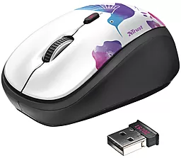 Компьютерная мышка Trust Yvi Wireless Mouse bird (20251) White - фото Компьютерная мышка Trust Yvi Wireless Mouse bird (20251) White