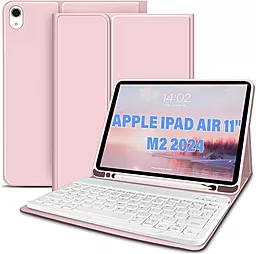 Чехол для планшета BeCover с безпроводной клавиатурой для Apple iPad Air 11" M2 2024 Pink (711398) - фото Чехол для планшета BeCover с безпроводной клавиатурой для Apple iPad Air 11" M2 2024 Pink (711398)