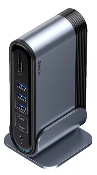 Мультипортовый USB Type-C хаб Baseus Station Three-Screen Multifunctional USB-C -> Adapter (CAHUB-DG0G) - фото 2