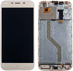 Дисплей ZTE Blade A6, Blade A6 lite (A0605, A0620, A0621, A0622) с тачскрином и рамкой, оригинал, Gold - фото Дисплей ZTE Blade A6, Blade A6 lite (A0605, A0620, A0621, A0622) с тачскрином и рамкой, оригинал, Gold