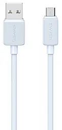 Кабель Usams Striped KY Series USB-A - micro USB 10w 2a 3м cable Blue (US-SJ700) - фото Кабель Usams Striped KY Series USB-A - micro USB 10w 2a 3м cable Blue (US-SJ700)