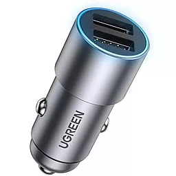 Автомобильное зарядное устройство Ugreen CD130 24w 2xUSB-A ports car charger grey (50592)