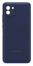 Задняя крышка корпуса Samsung Galaxy A03 A035 Original Blue - фото Задняя крышка корпуса Samsung Galaxy A03 A035 Original Blue