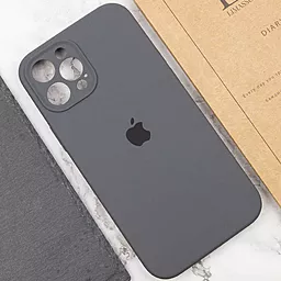 Чехол Silicone Case Full Camera для Apple iPhone 12 Pro Max Dark Gray - миниатюра 3