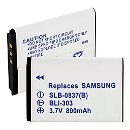 Аккумулятор для фотоаппарата Samsung SLB-0837B, Li (800 mAh) - миниатюра 2 Аккумулятор для фотоаппарата Samsung SLB-0837B, Li (800 mAh) - миниатюра 2