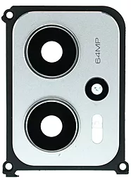 Скло камери Xiaomi Poco X4 GT / Redmi K50i / Redmi Note 11T Pro / Redmi Note 11T Pro Plus з рамкою Silver