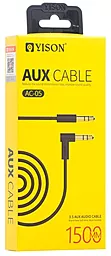Аудио кабель Yison AC-05 AUX mini Jack 3.5mm M-M Cable 1.5 м чёрный - миниатюра 2