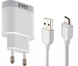 Мережевий зарядний пристрій EMY MY-A303Q QC3.0 18W + micro USB Cable White
