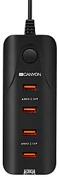 Сетевое зарядное устройство Canyon 21w 4xUSB-A ports desktop charger black (CNE-CHA09B) - фото Сетевое зарядное устройство Canyon 21w 4xUSB-A ports desktop charger black (CNE-CHA09B)