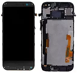 Дисплей HTC One M8 (M8x, 831C) с тачскрином и рамкой, Black