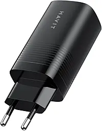 Сетевое зарядное устройство Havit UC20 67w GaN 2xUSB-C/USB-A ports charger black (HV-UC20-BK) - фото Сетевое зарядное устройство Havit UC20 67w GaN 2xUSB-C/USB-A ports charger black (HV-UC20-BK)