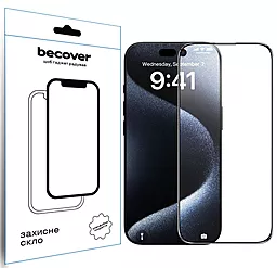 Захисне скло BeCover для Apple iPhone 16 Plus Black (712123) - фото Захисне скло BeCover для Apple iPhone 16 Plus Black (712123)