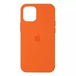 Чехол Silicone Case Full for Apple iPhone 12, iPhone 12 Pro Kumquat