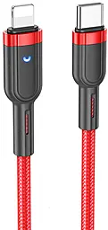 Кабель Hoco U117 USB Type-C - Lightning 20w 3a 1.2м PD cable Red - фото Кабель Hoco U117 USB Type-C - Lightning 20w 3a 1.2м PD cable Red
