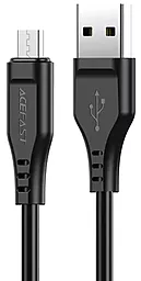 Кабель AceFast C3-09 USB-A - micro USB 12w 2.4a 1.2м cable Black (AFC3-09B) - фото Кабель AceFast C3-09 USB-A - micro USB 12w 2.4a 1.2м cable Black (AFC3-09B)