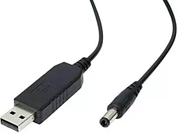 Кабель USB Dynamode USB-A - DC 5.5 х 2.1mm с преобразователем 5V → 12V Black (DM-USB-DC-5.5x2.1-12V) - миниатюра 4