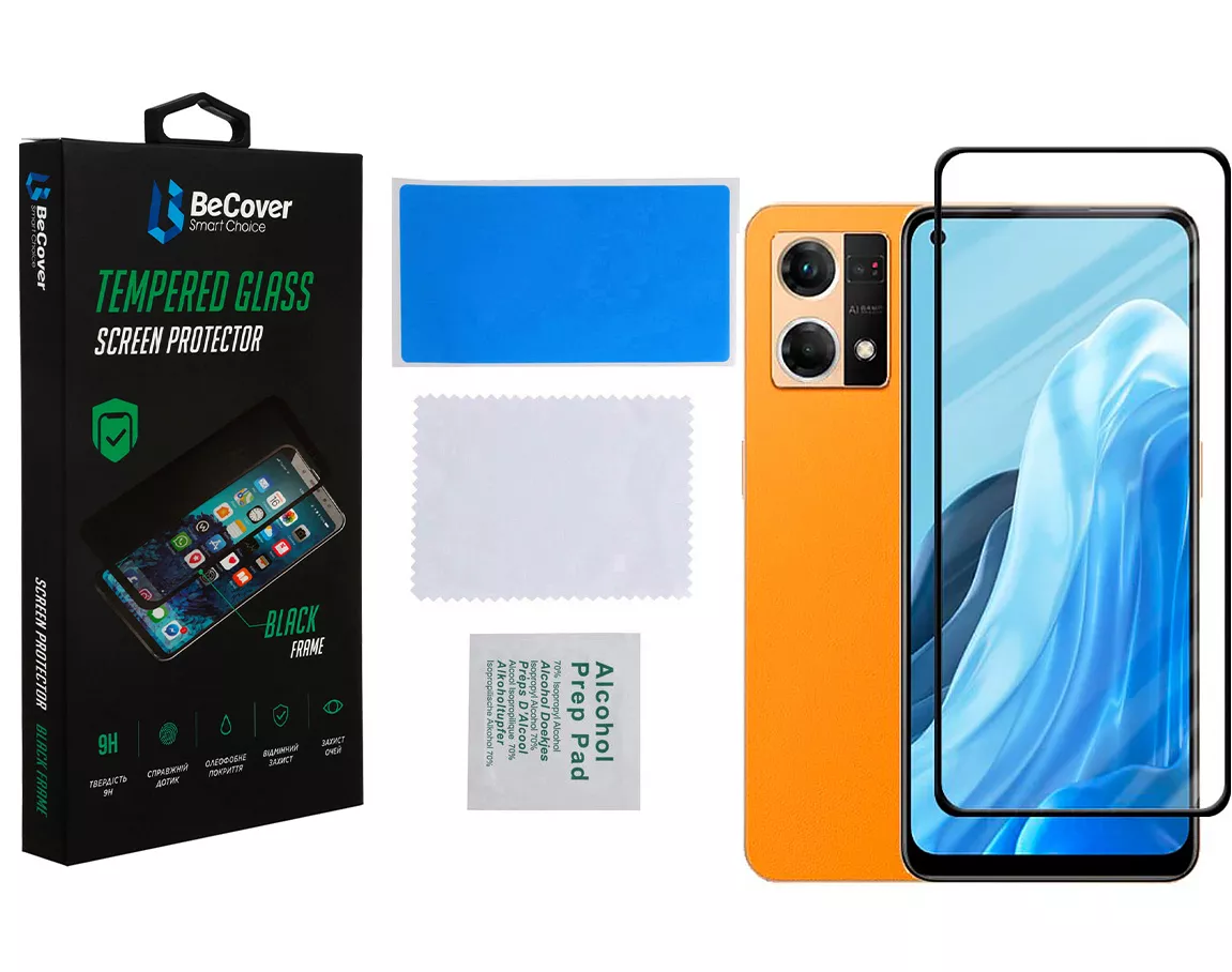 Захисне скло BeCover для Oppo Reno7  Black (707605) - фото 3
