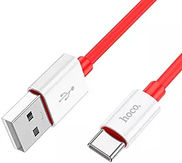 Кабель Hoco X87 Magic Silicon USB-A - Type-C 15w 3a 1м cable Red - мініатюра 3