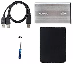 Кишеня для HDD Maiwo K2501A-U2S Silver - мініатюра 5 Кишеня для HDD Maiwo K2501A-U2S Silver - мініатюра 5