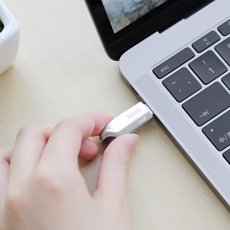 Флешка Hoco UD8 Smart Type-C USB drive 32Gb Silver - фото 4