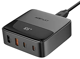 Мережевий зарядний пристрій AceFast Z6 65w GaN PD 2xUSB-/2xUSB-A ports charger black - фото Мережевий зарядний пристрій AceFast Z6 65w GaN PD 2xUSB-/2xUSB-A ports charger black