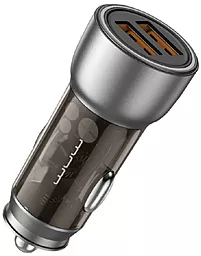 Автомобильное зарядное устройство WUW C201 15.5w 2xUSB-A ports car charger black - фото Автомобильное зарядное устройство WUW C201 15.5w 2xUSB-A ports car charger black