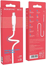 Кабель Borofone BX48 USB-A - Type-C 15w 3a 1м cable White - мініатюра 6 Кабель Borofone BX48 USB-A - Type-C 15w 3a 1м cable White - мініатюра 6