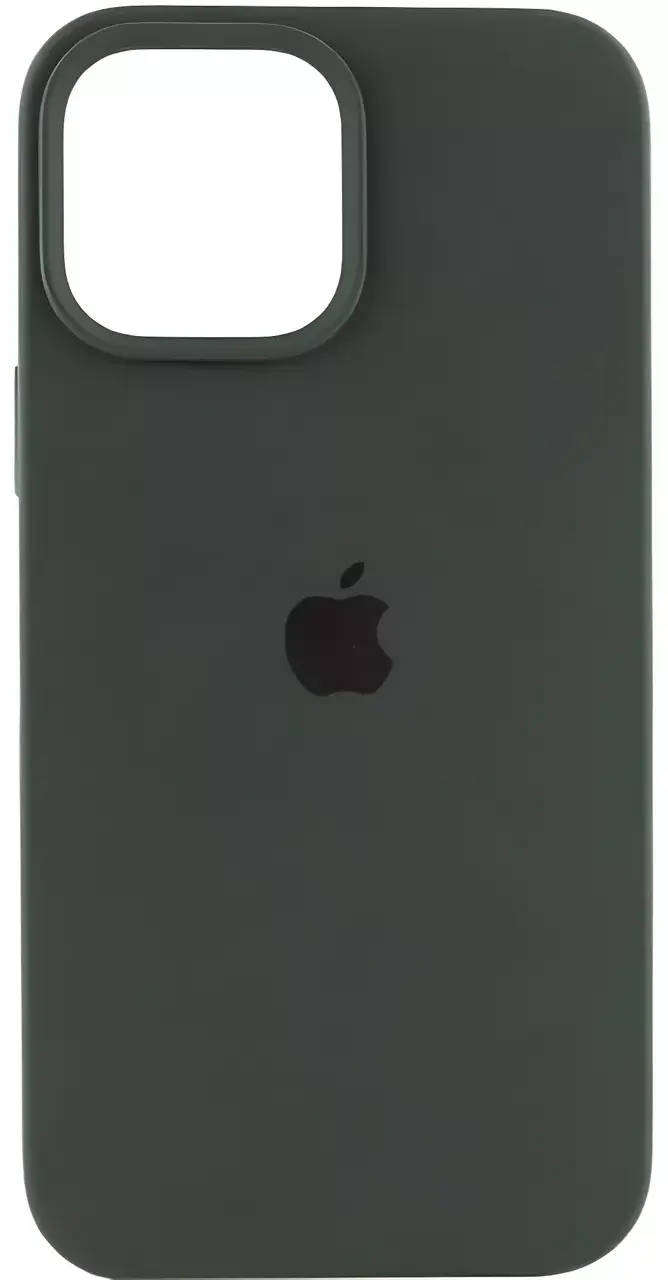 Чехол Silicone Case Full для Apple iPhone 15 Pro Max Green black - фото 1